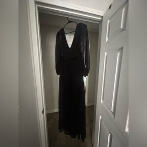 Lulu's Black Long Sleeve Dress